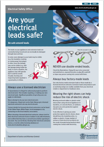 Are your electrical leads safe?