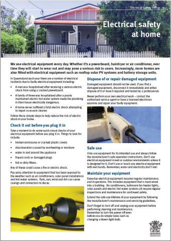 Electrical safety at home