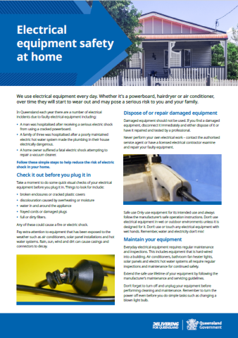 Electrical safety at home